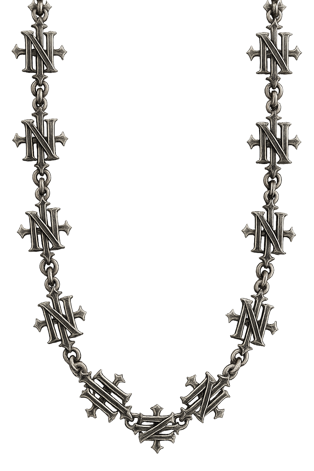 N cross chain jewelry piece